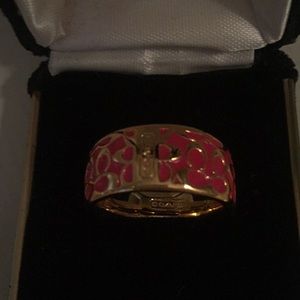 Coach enamel signature ring